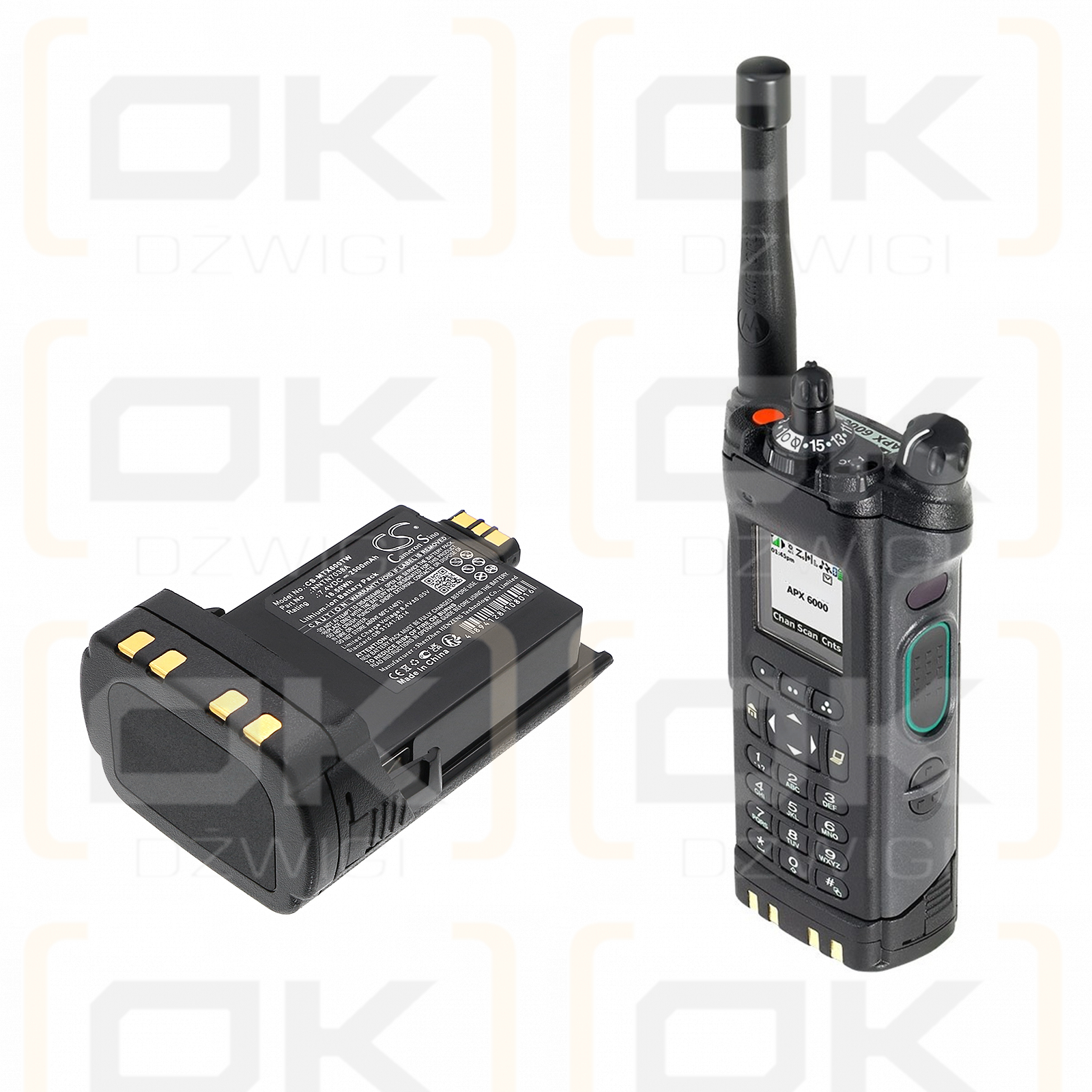 Motorola APX8000XE / NNTN7038A 2500mAh Li-ion 7.4V (Cameron Sino)