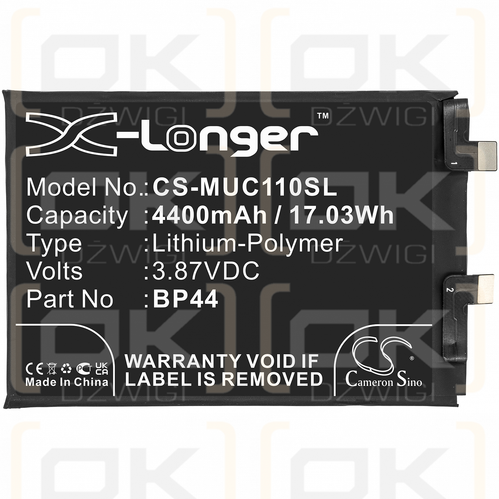 Xiaomi CC11 / BP44 4400mAh Li-Polymer 3.87V (Cameron Sino)