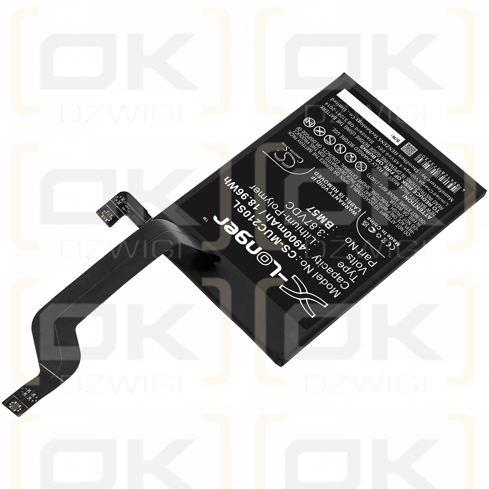 Xiaomi Redmi Note 10 Pro / BM57 4900mAh Li-Polímero 3.87V (Cameron Sino)