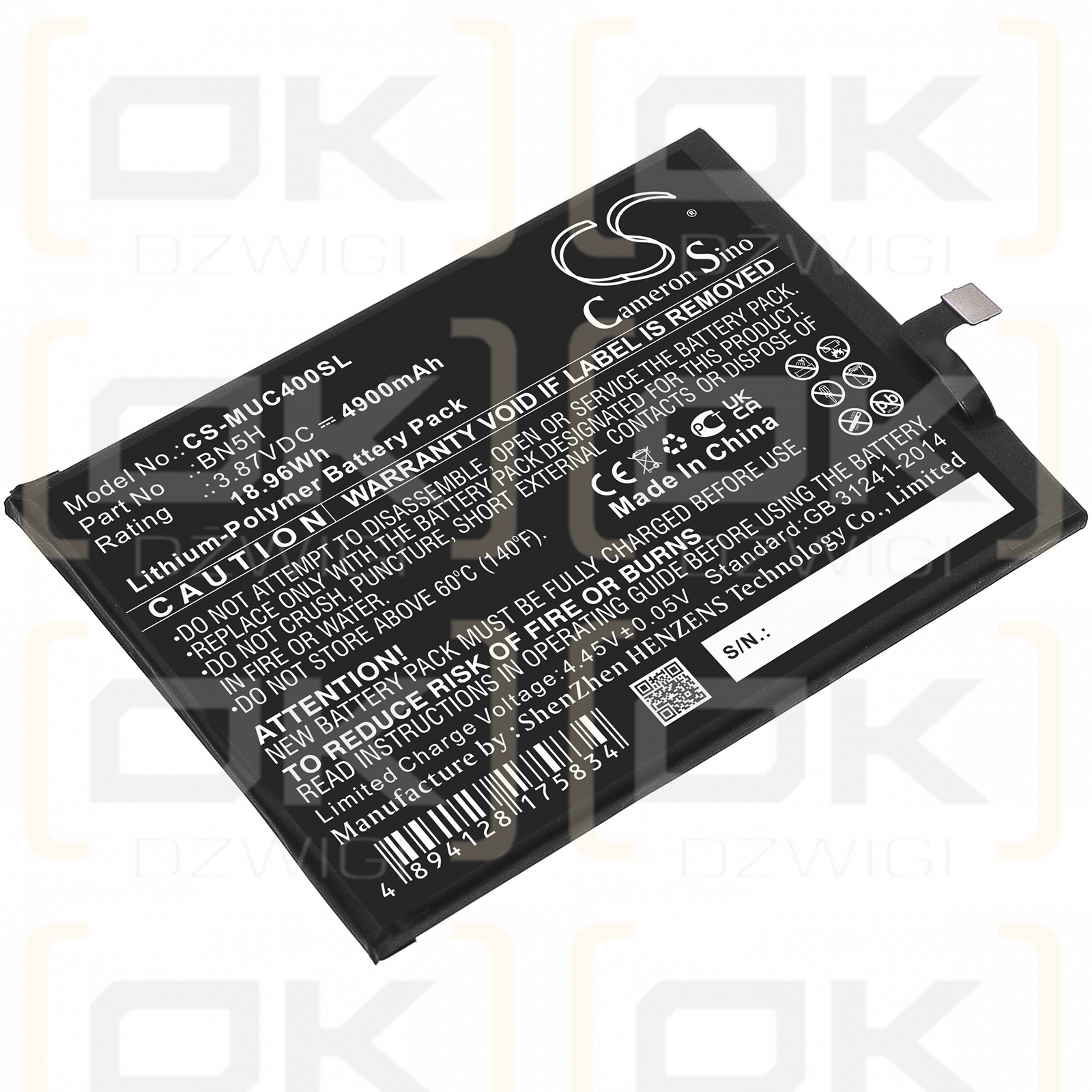 Xiaomi Redmi Note 11E 5G / BN5H 4900mAh Li-Polymer 3.87V (Cameron Sino)