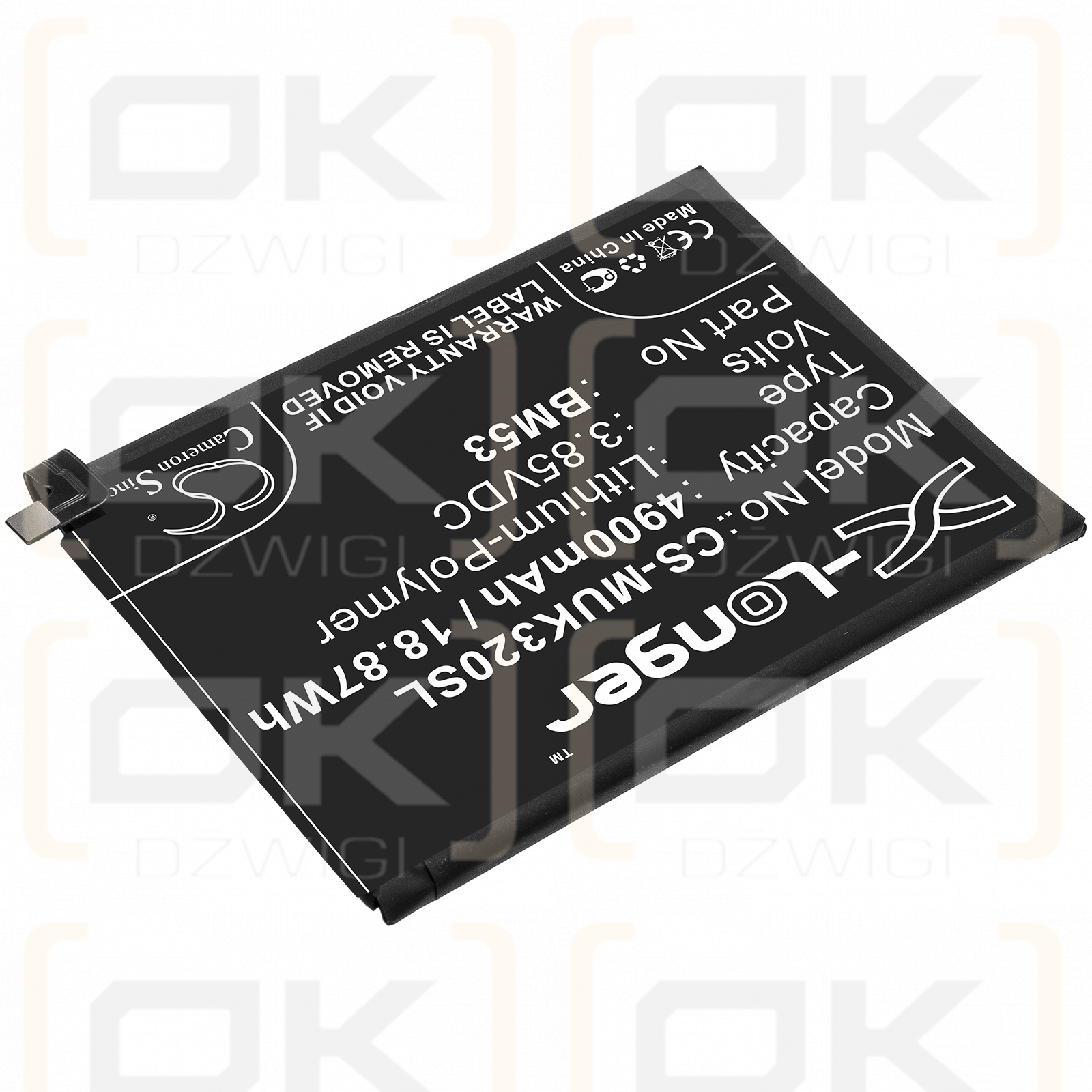 Xiaomi M2007J3SY / BM53 4900mAh Li-Polymer 3.85V (Cameron Sino)