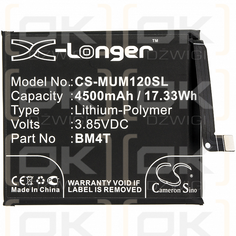 Xiaomi M2004J7BC / BM4T 4500mAh Li-Polímero 3.85V (Cameron Sino)