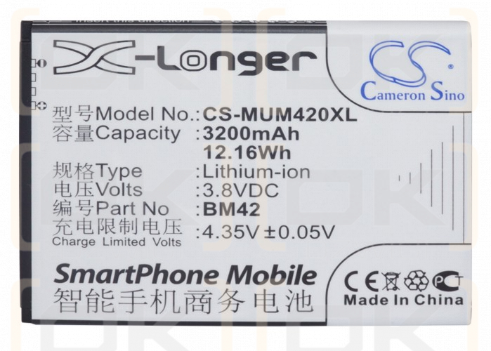 Xiaomi Note / BM42 3200mAh Li-ion 3.8V (Cameron Sino)