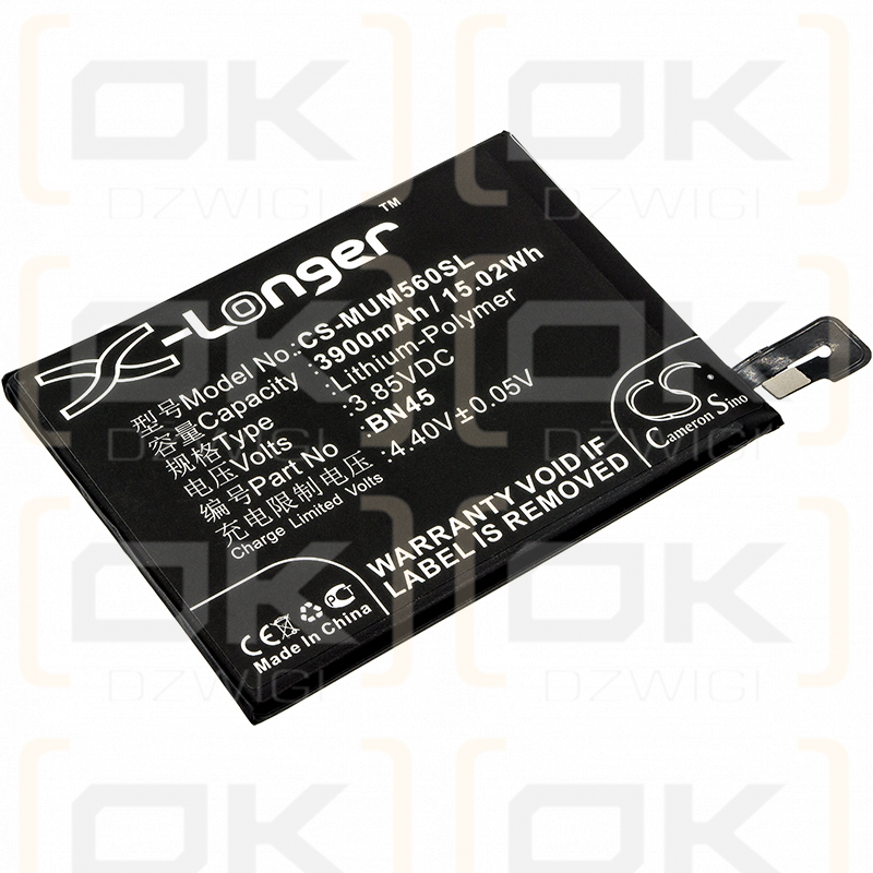 Xiaomi M1803E7SH / BN45 3900mAh Li-Polímero 3.85V (Cameron Sino)