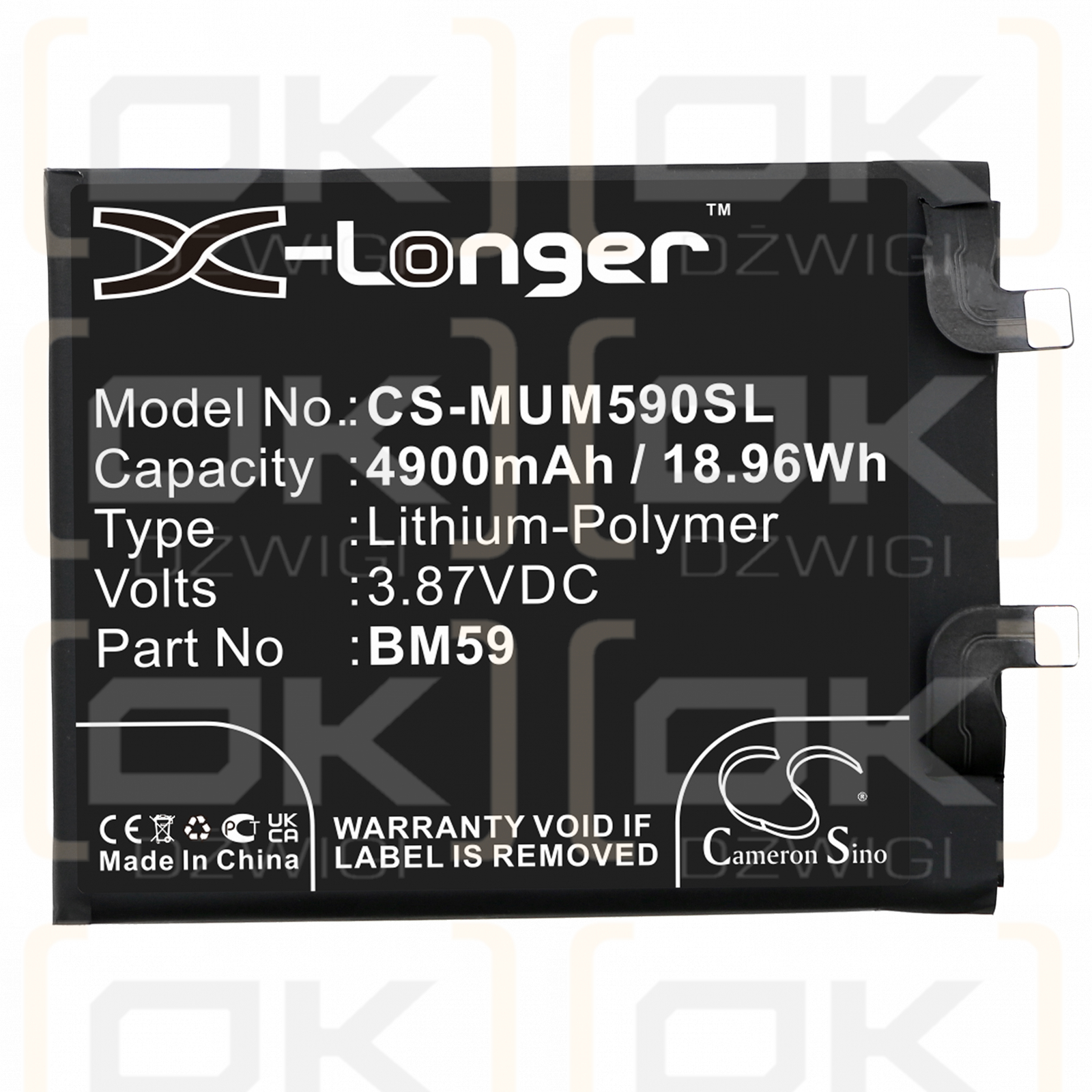 Xiaomi 21081111RG / BM59 4900mAh Li-Polímero 3.87V (Cameron Sino)