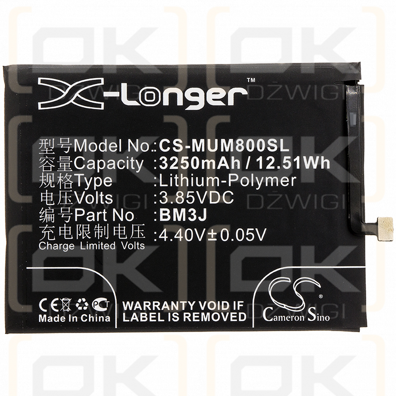 Xiaomi M1808D2TG / BM3J 3250mAh Li-Polymer 3.85V (Cameron Sino)