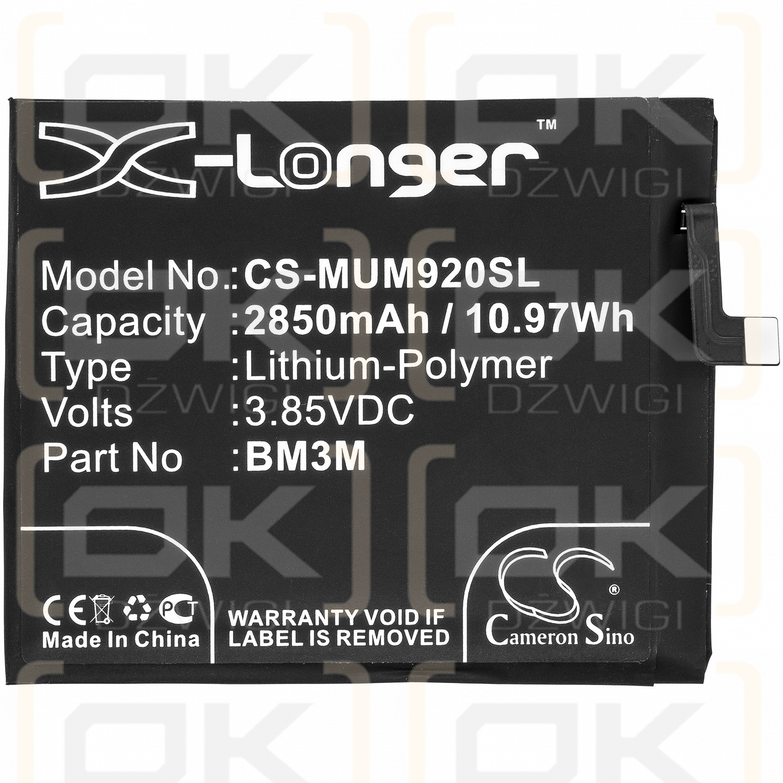 Xiaomi Mi 9SE / BM3M 2850mAh Li-Polymer 3.85V (Cameron Sino)