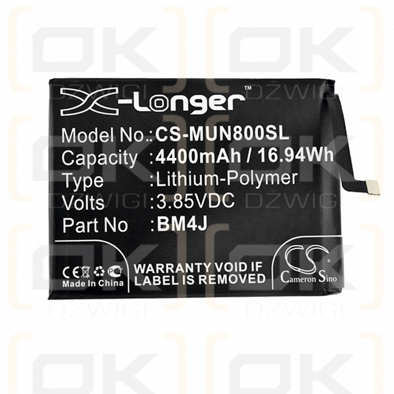 Xiaomi M1908C3JE / BM4J 4400mAh Li-Polymer 3.85V (Cameron Sino)