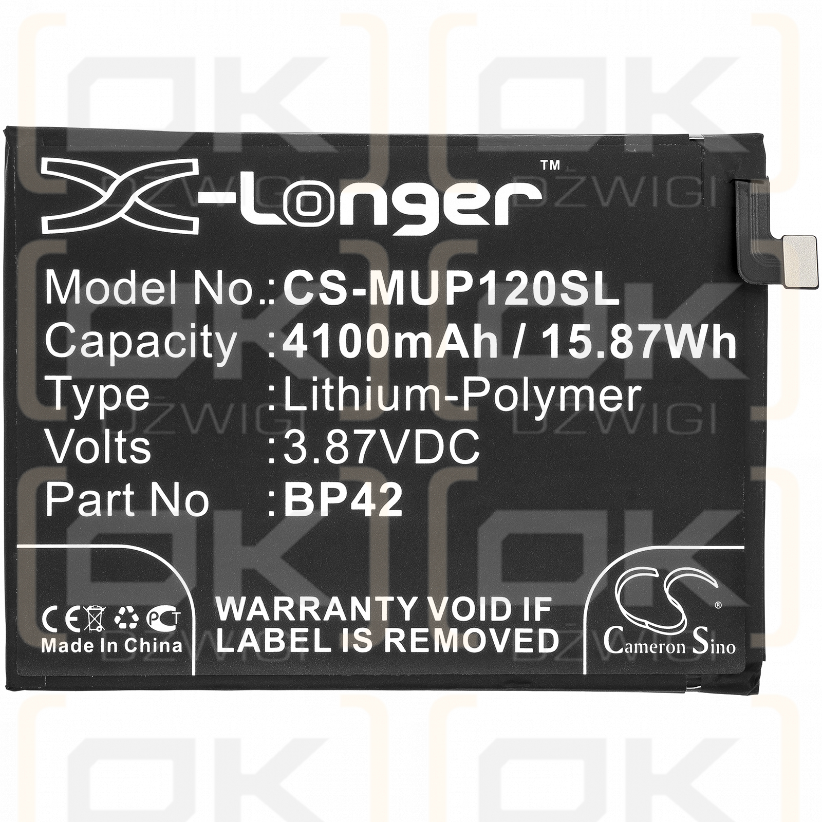 Xiaomi M2101K9G / BP42 4100mAh Li-Polymer 3.87V (Cameron Sino)