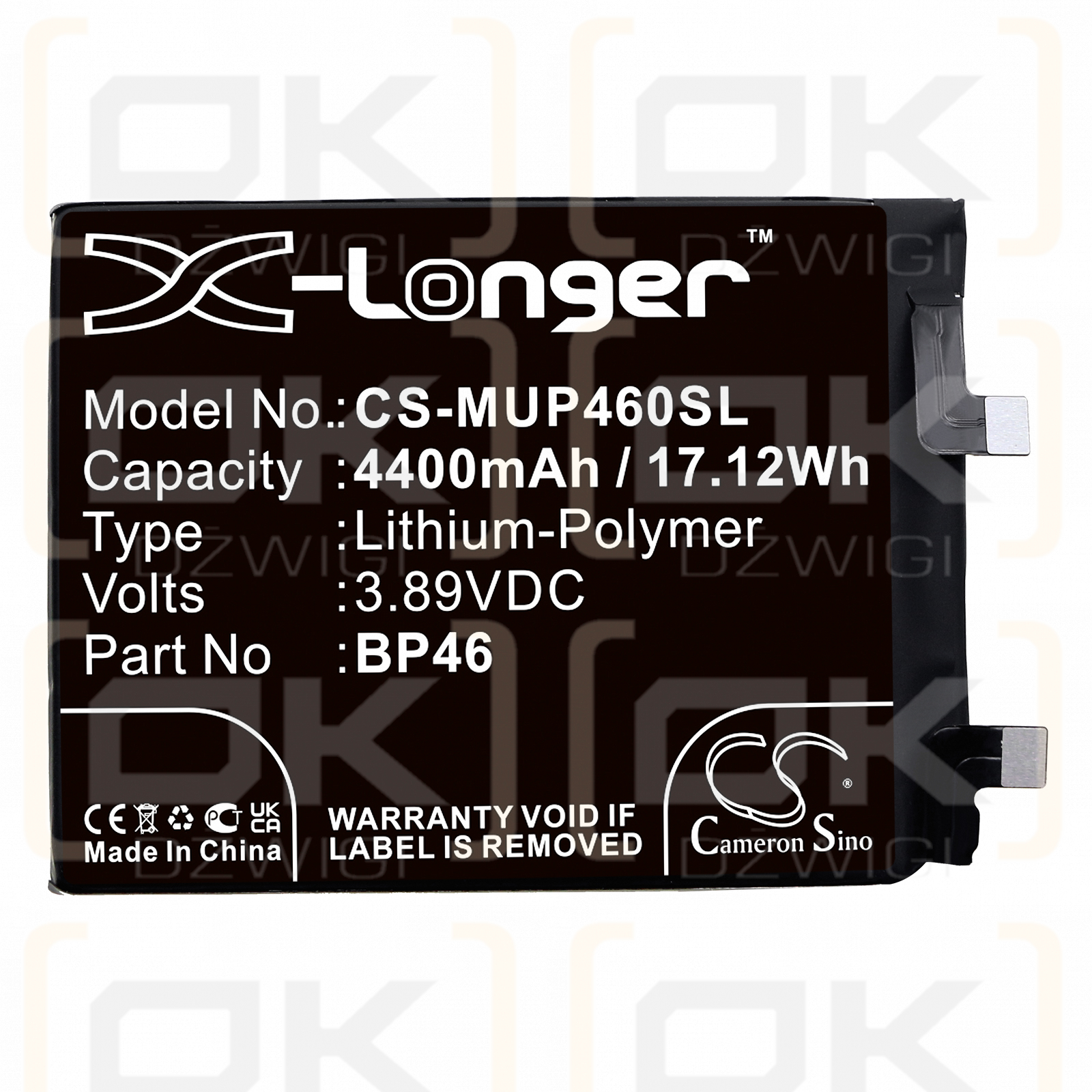 Xiaomi 2112123AG / BP46 4400mAh Li-Polymer 3.89V (Cameron Sino)