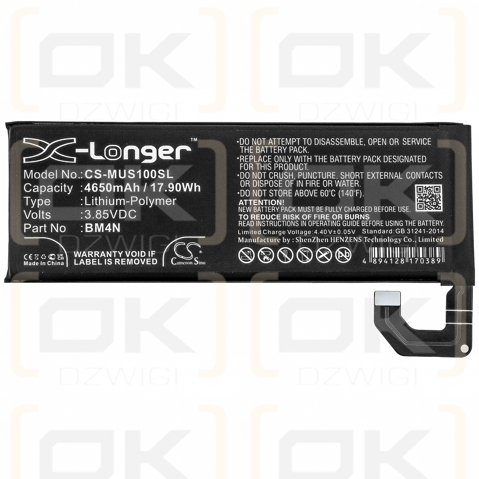 Xiaomi M2102J2SC / BM4N 4650mAh Li-Polímero 3.85V (Cameron Sino)