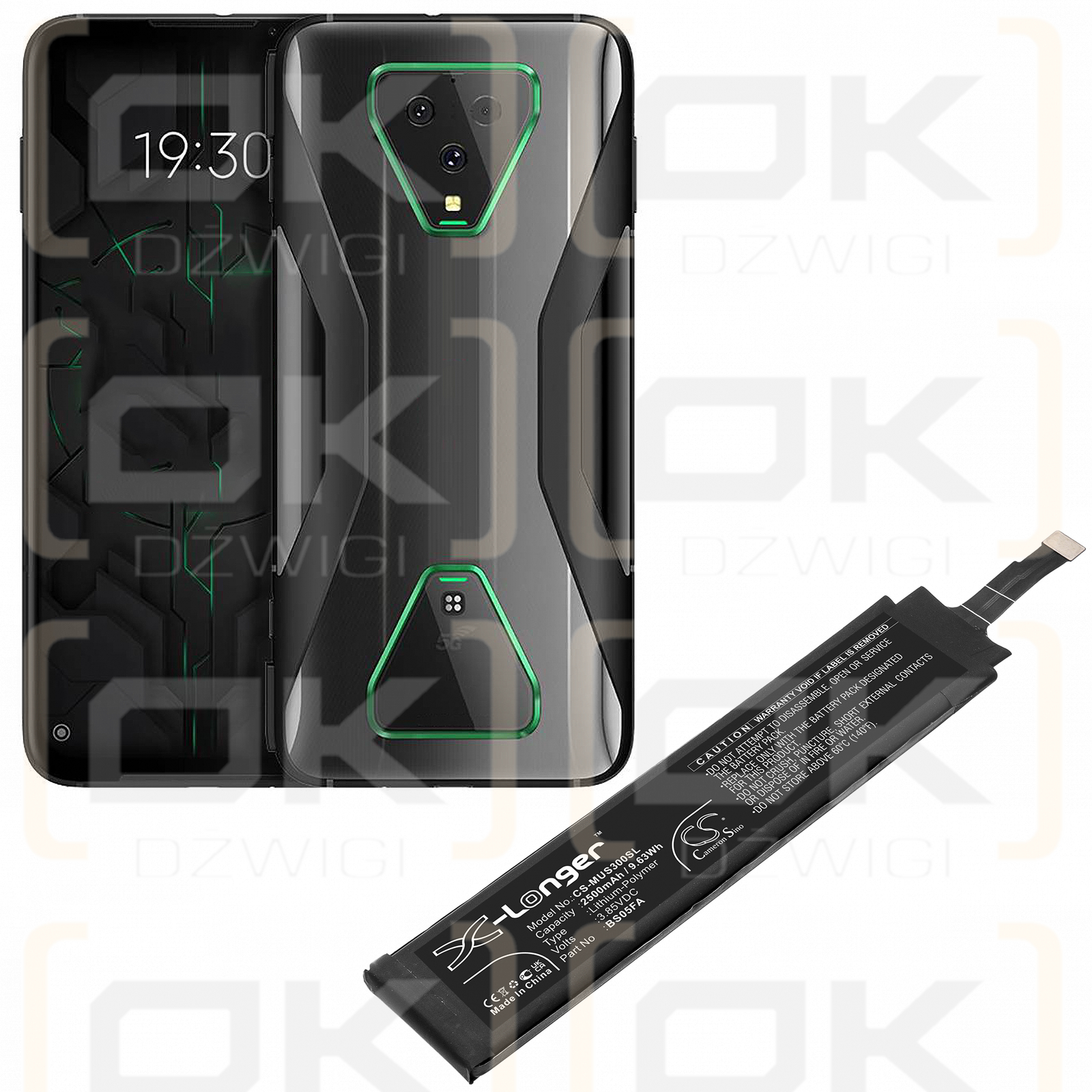 Xiaomi MBU-H0 / BS05FA 2500mAh Li-Polymer 3.85V (Cameron Sino)