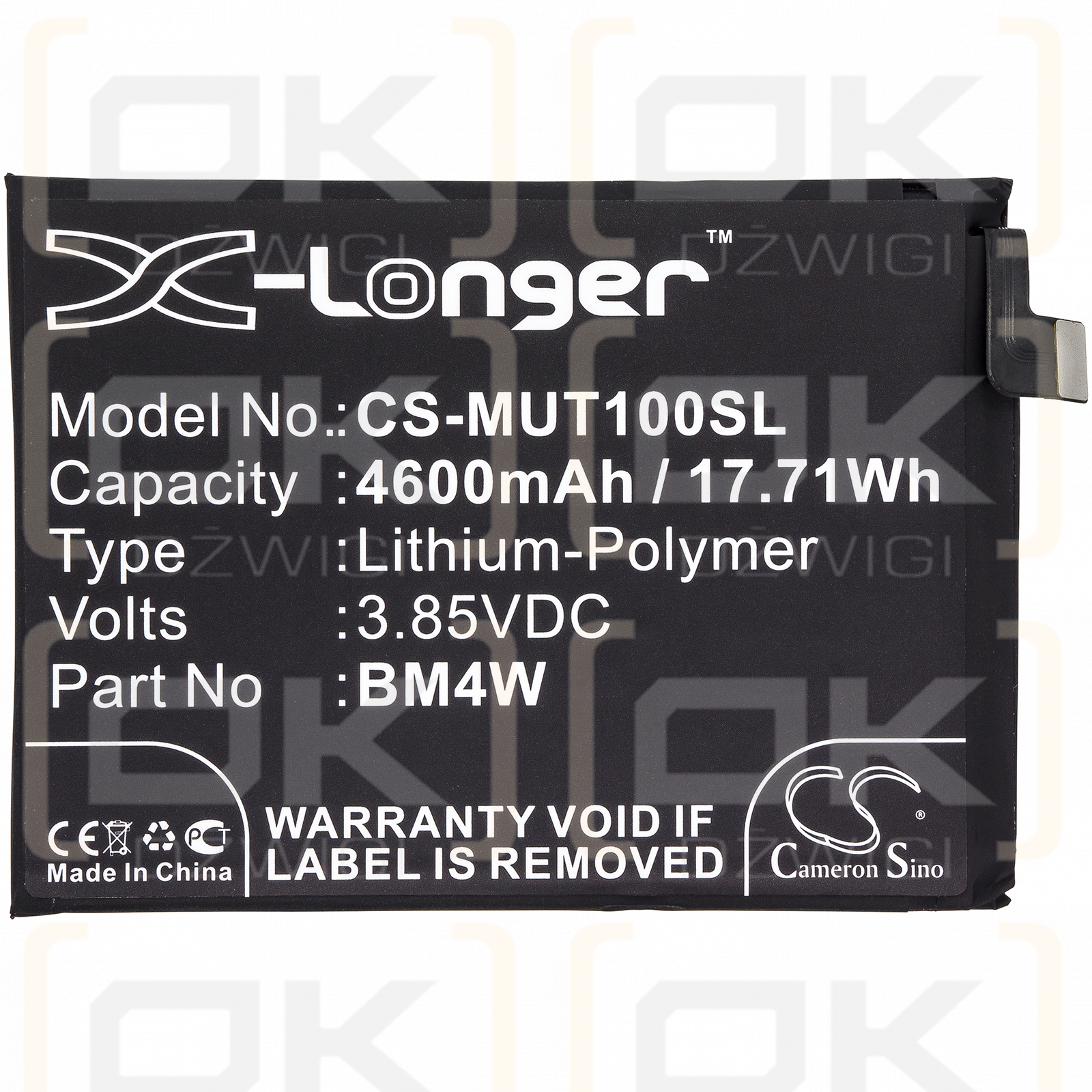 Xiaomi M2007J17I / BM4W 4600mAh Li-Polymer 3.85V (Cameron Sino)