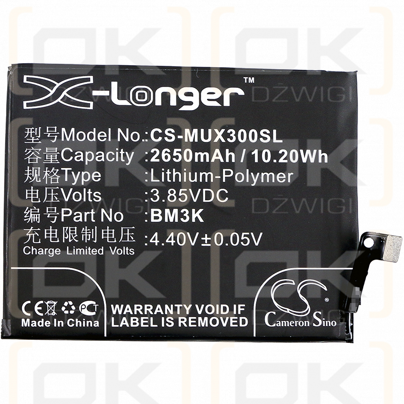 Xiaomi M1810E5EC / BM3K 2650mAh Li-Polymer 3.85V (Cameron Sino)