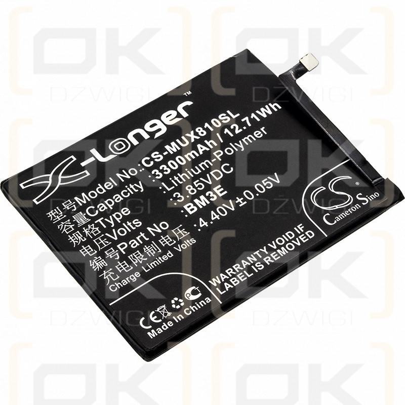 Xiaomi M1803E1T / BM3E 3300mAh Li-Polymer 3.85V (Cameron Sino)