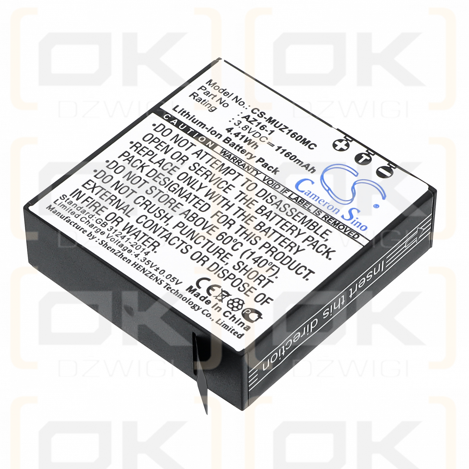 Xiaomi AZ16 / AZ16-1 1160 mAh Li-ion 3.8 V (Cameron Sino)