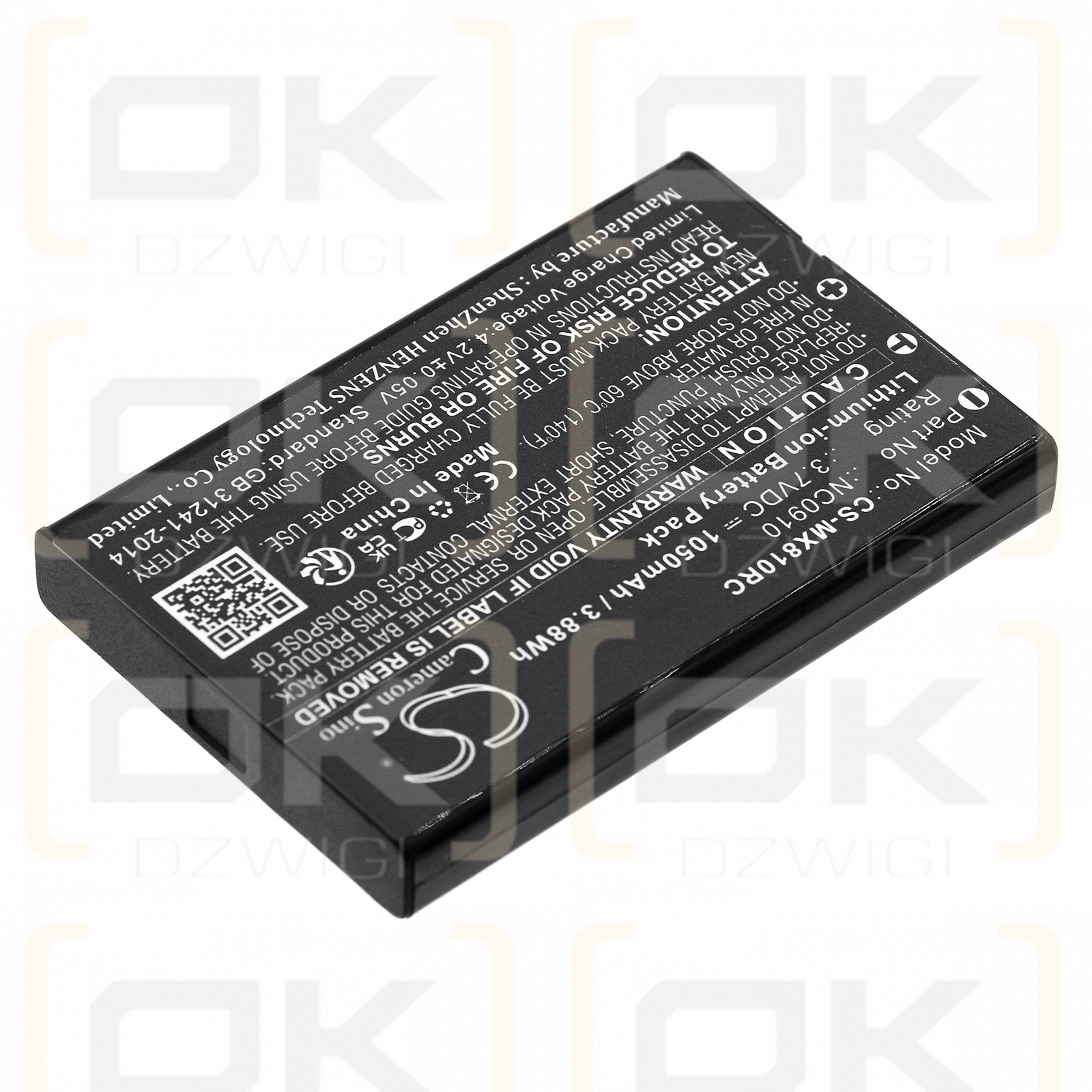 URC MX-890i / NC0910 1050mAh Li-ion 3.7V (Cameron Sino)