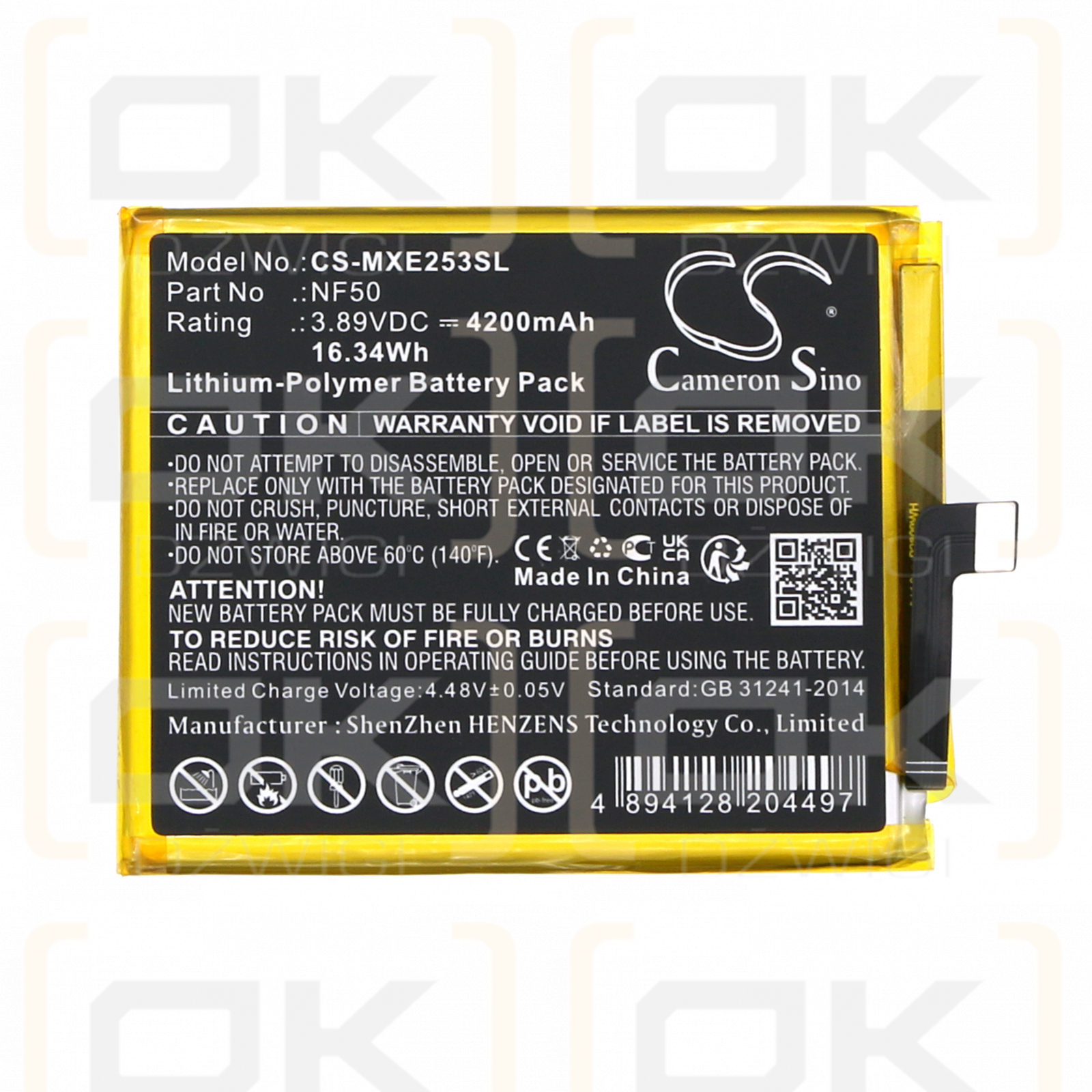 Motorola Egde 2022 / NF50 4200 mAh Li-Polymer 3,89 V (Cameron Sino)