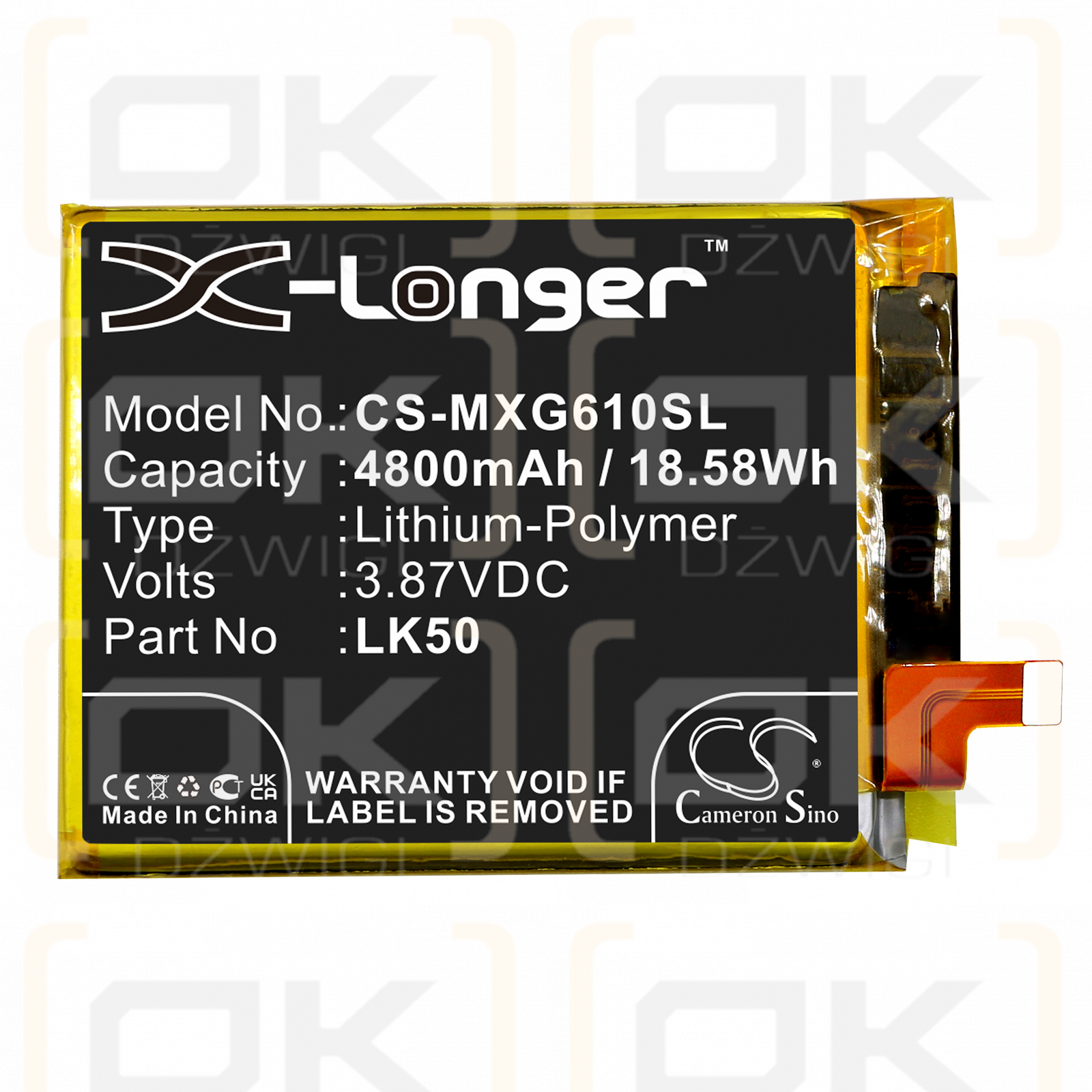 Motorola XT2133-2 / LK50 4800mAh Li-Polímero 3.87V (Cameron Sino)