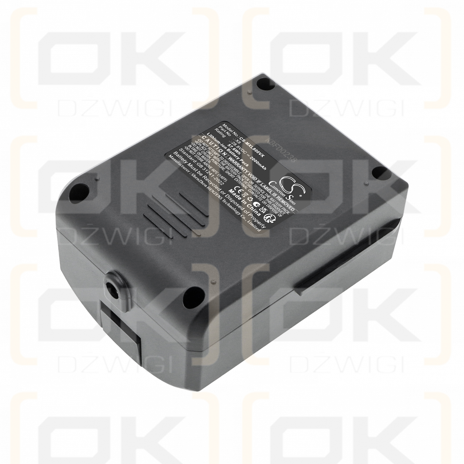 Replacement Battery for Moosoo X8 / X8 2000mAh Li-ion 28.8V (Cameron Sino)