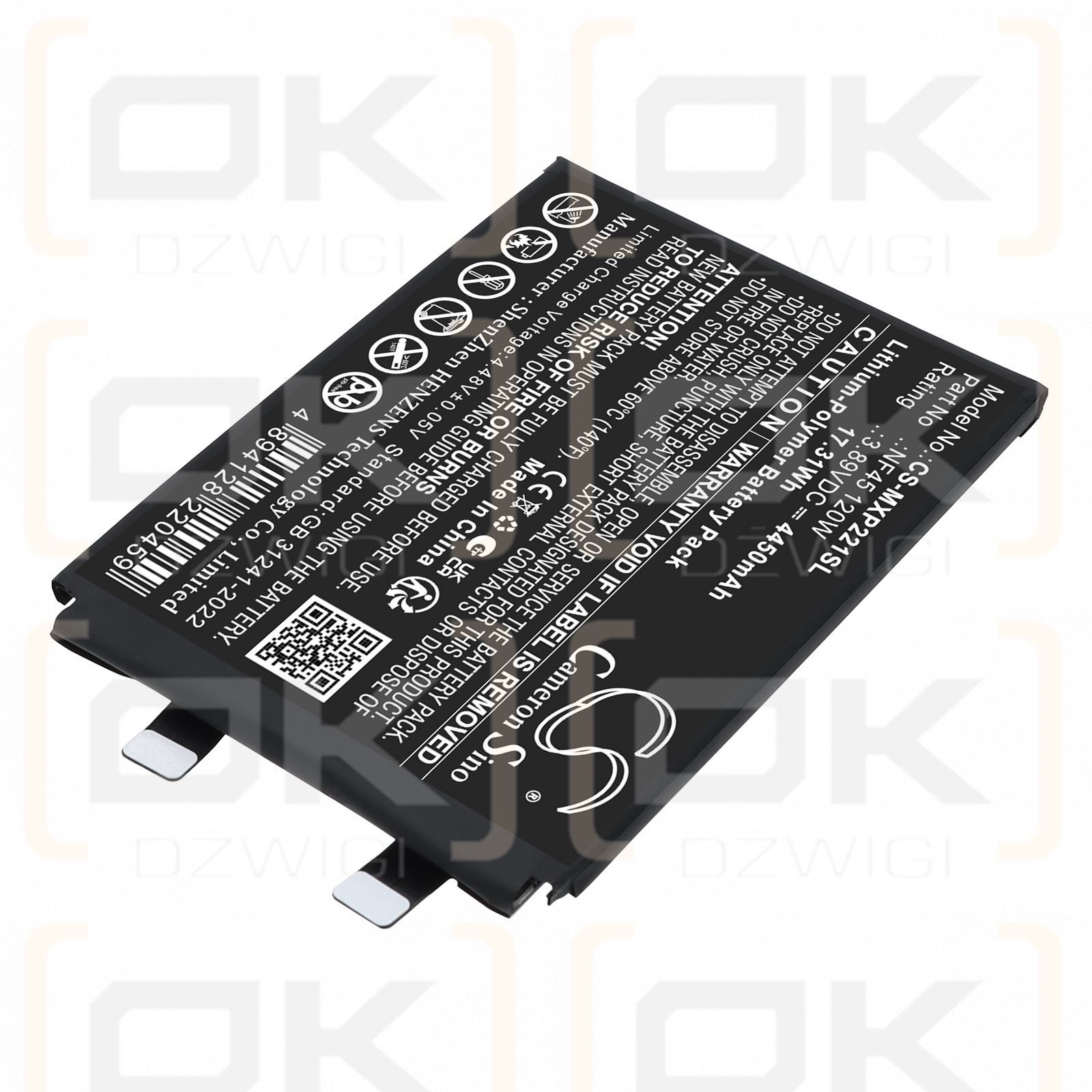 Batería de repuesto para Motorola XT2241-1 (120W) / NF45 120W 4450 mAh Li-Polymer 3.89 V (Cameron Sino)