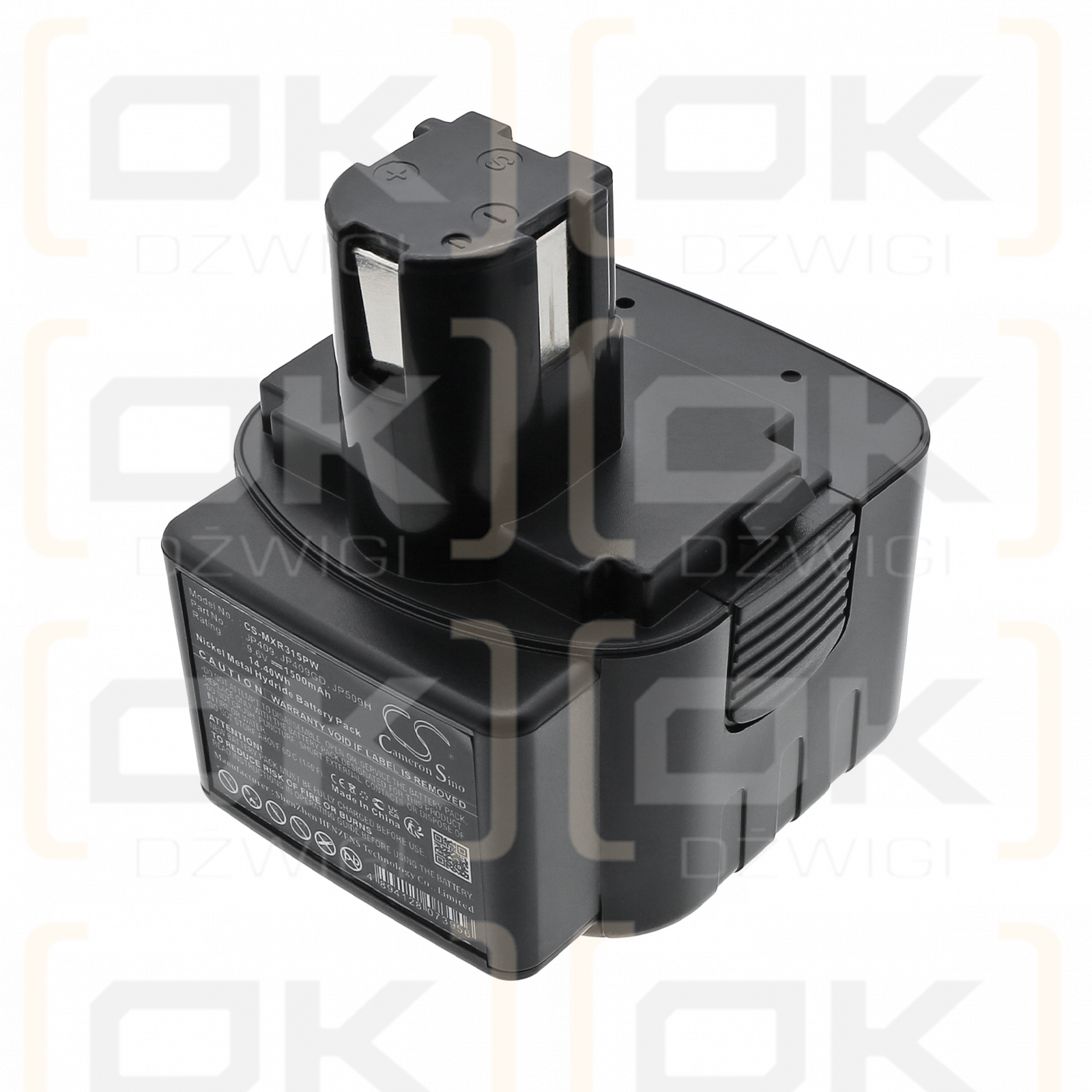 Max Rebar RB213 / JP409 1500 mAh Ni-MH 9.6 V (Cameron Sino)