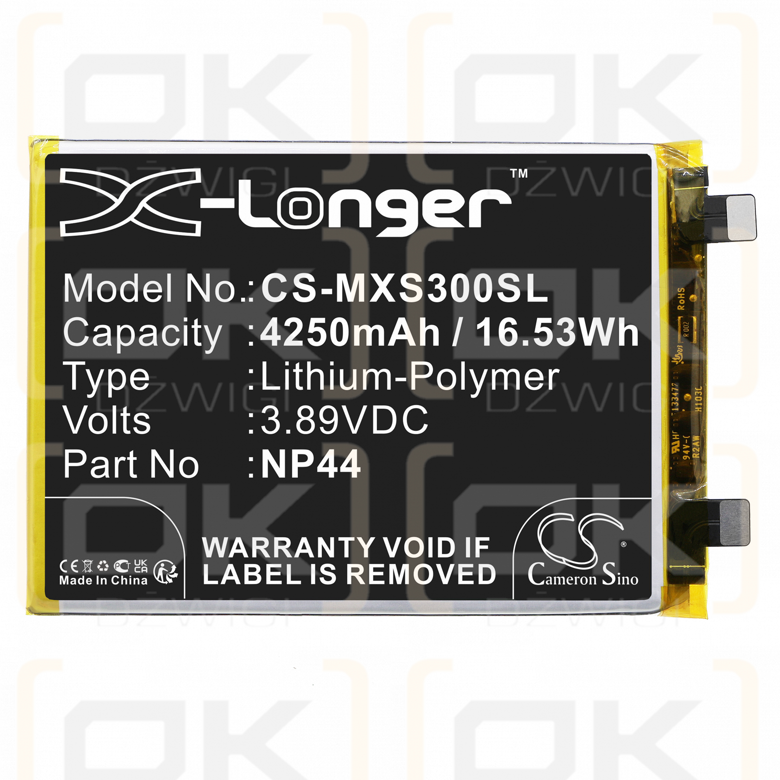 Motorola XT2243-2 / NP44 4250mAh Li-Polymer 3.89V (Cameron Sino)