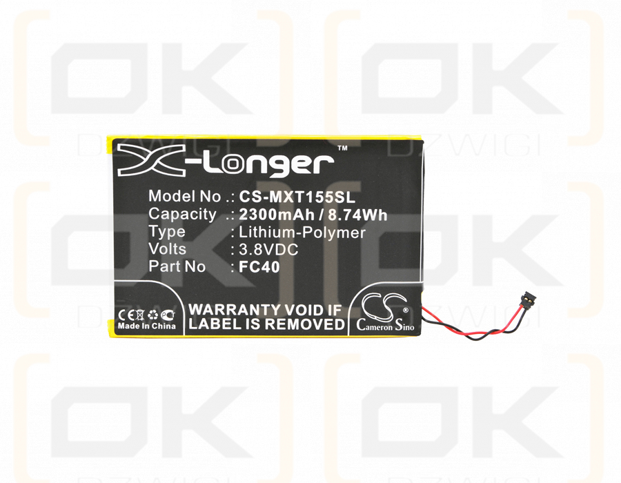 Motorola XT1557 / FC40 2300mAh Li-Polymer 3.8V (Cameron Sino)