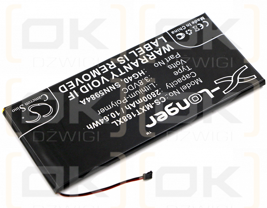 Motorola XT1925 / HG40 2800mAh Li-Polymer 3.8V (Cameron Sino)