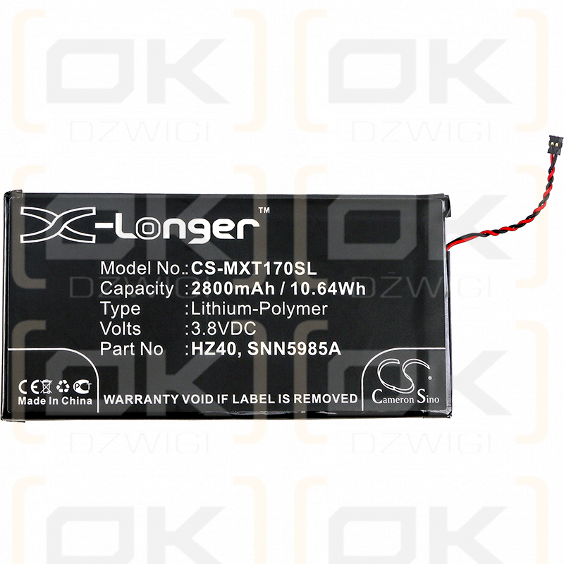 Motorola XT1710-06 / HZ40 2800 mAh Li-Polymer 3,8 V (Cameron Sino)