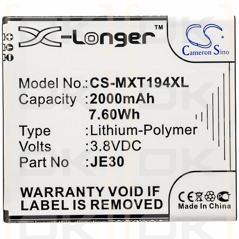 Motorola XT1941 / JE30 2000 mAh Li-Polymer 3,8 V (Cameron Sino)