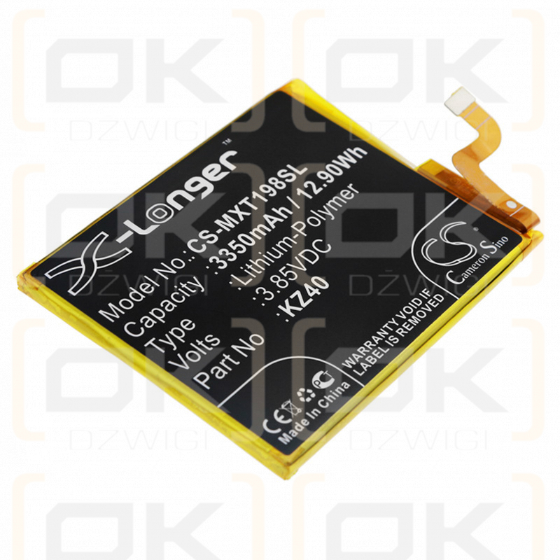 Motorola XT1980-3 / KZ40 3350mAh Li-Polymer 3.85V (Cameron Sino)