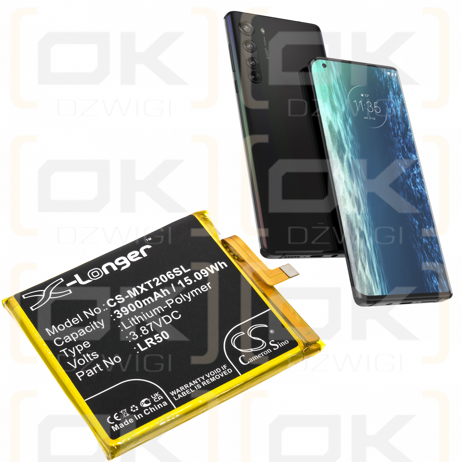 Motorola XT2063-2 / LR50 3900mAh Li-Polymer 3.87V (Cameron Sino)