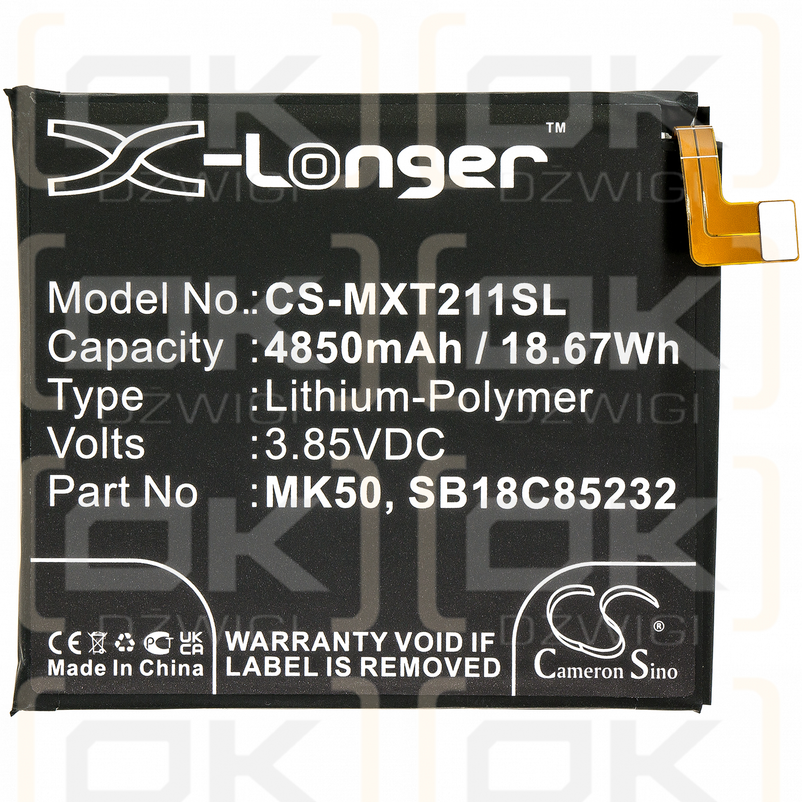 Motorola XT2113-2 / MK50 4850 mAh Li-Polymer 3,85 V (Cameron Sino)