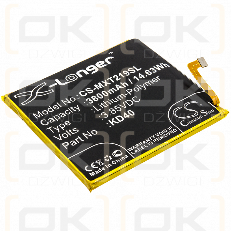 Motorola XT2019-2 / KD40 3800mAh Li-Polymer 3.85V (Cameron Sino)