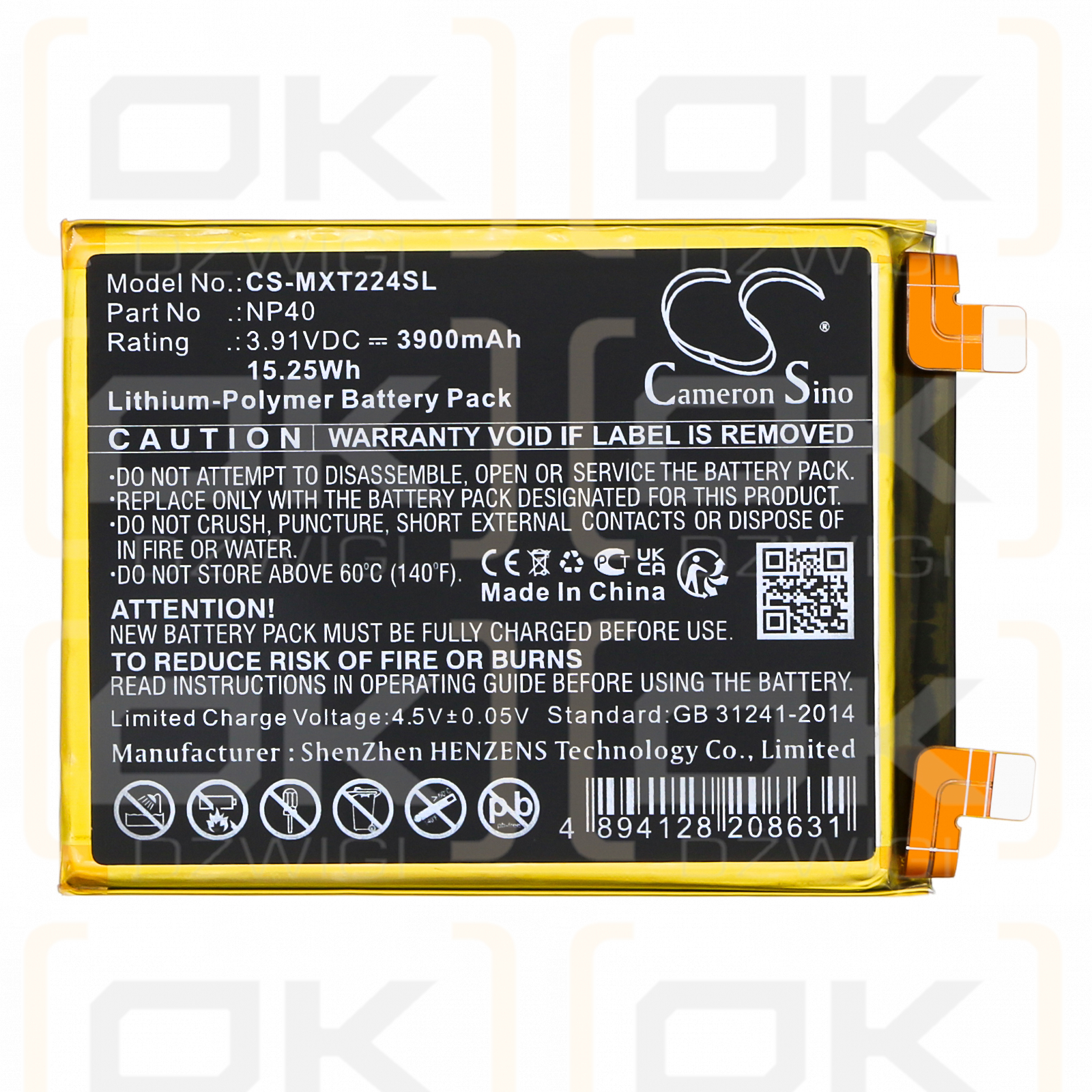 Motorola EDGE 30 NEO / NP40 3900 mAh Li-Polymer 3,91 V (Cameron Sino)