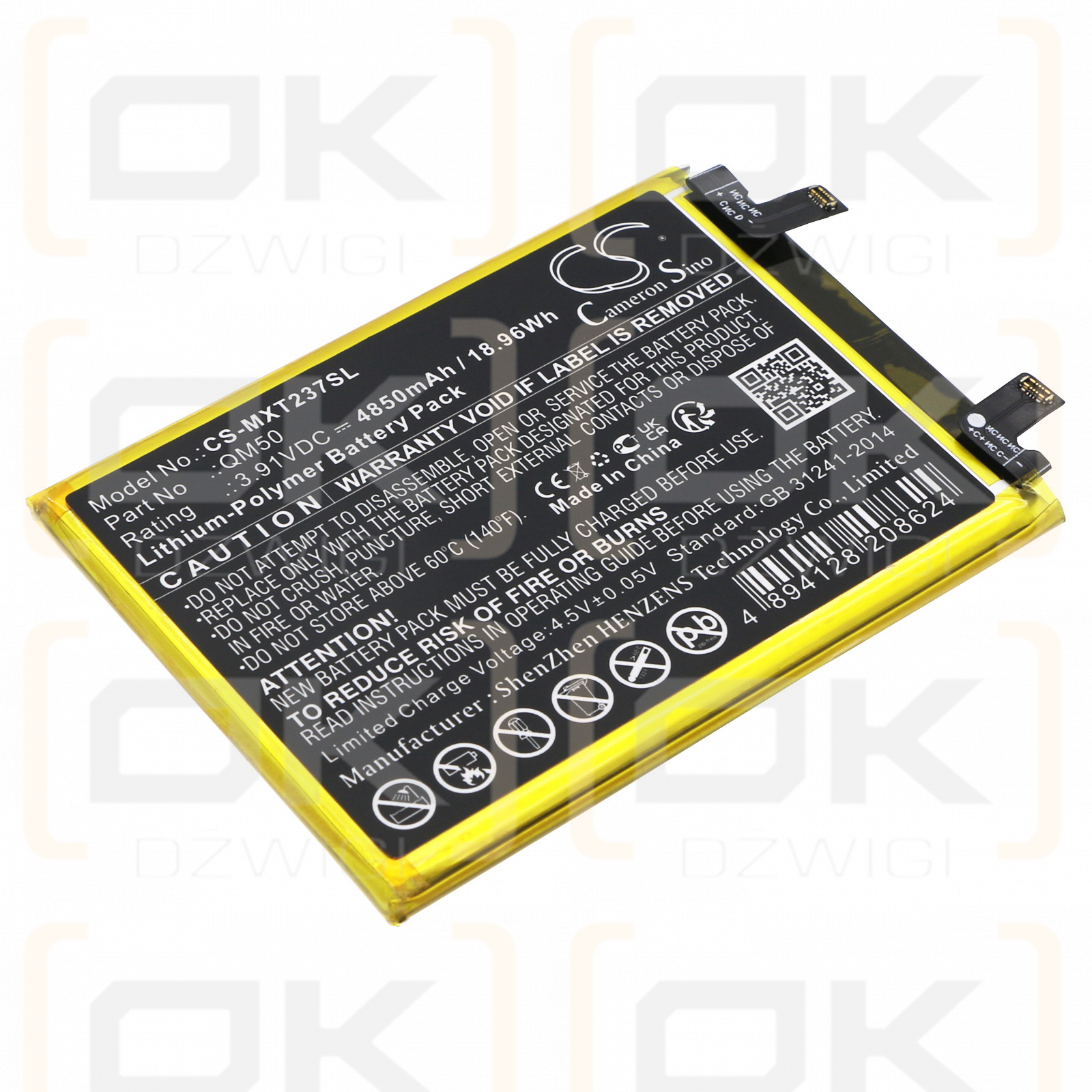 Motorola XT2307-3 / SB18D87942 4850 mAh Li-Polymer 3,91 V (Cameron Sino)