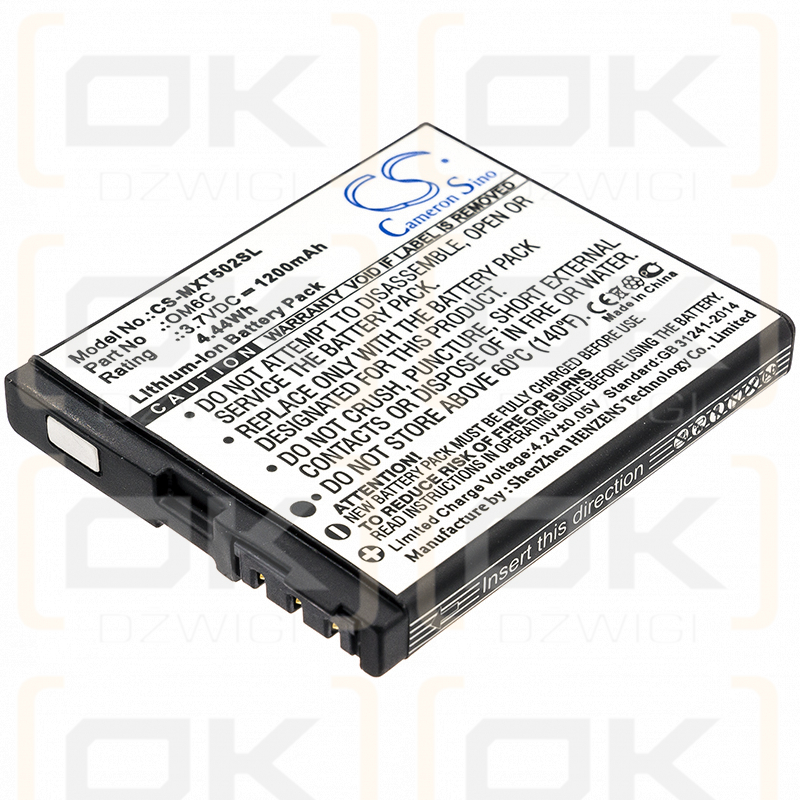 Motorola XT500 / OM6C 1200 mAh Li-Ion 3,7 V (Cameron Sino)