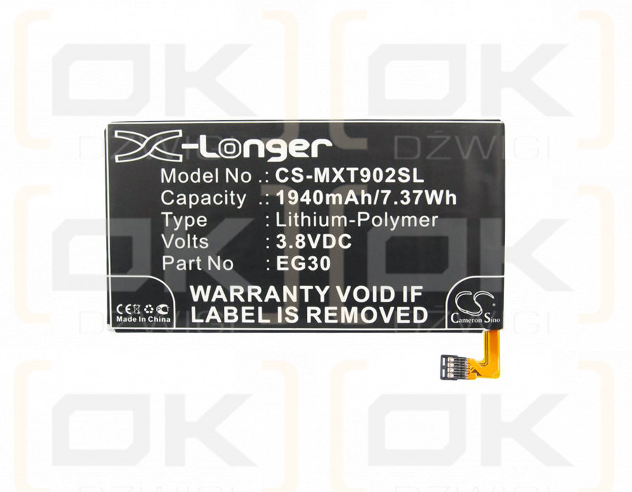 Motorola XT919 / EG30 1940 mAh Li-Polymer 3,8 V (Cameron Sino)