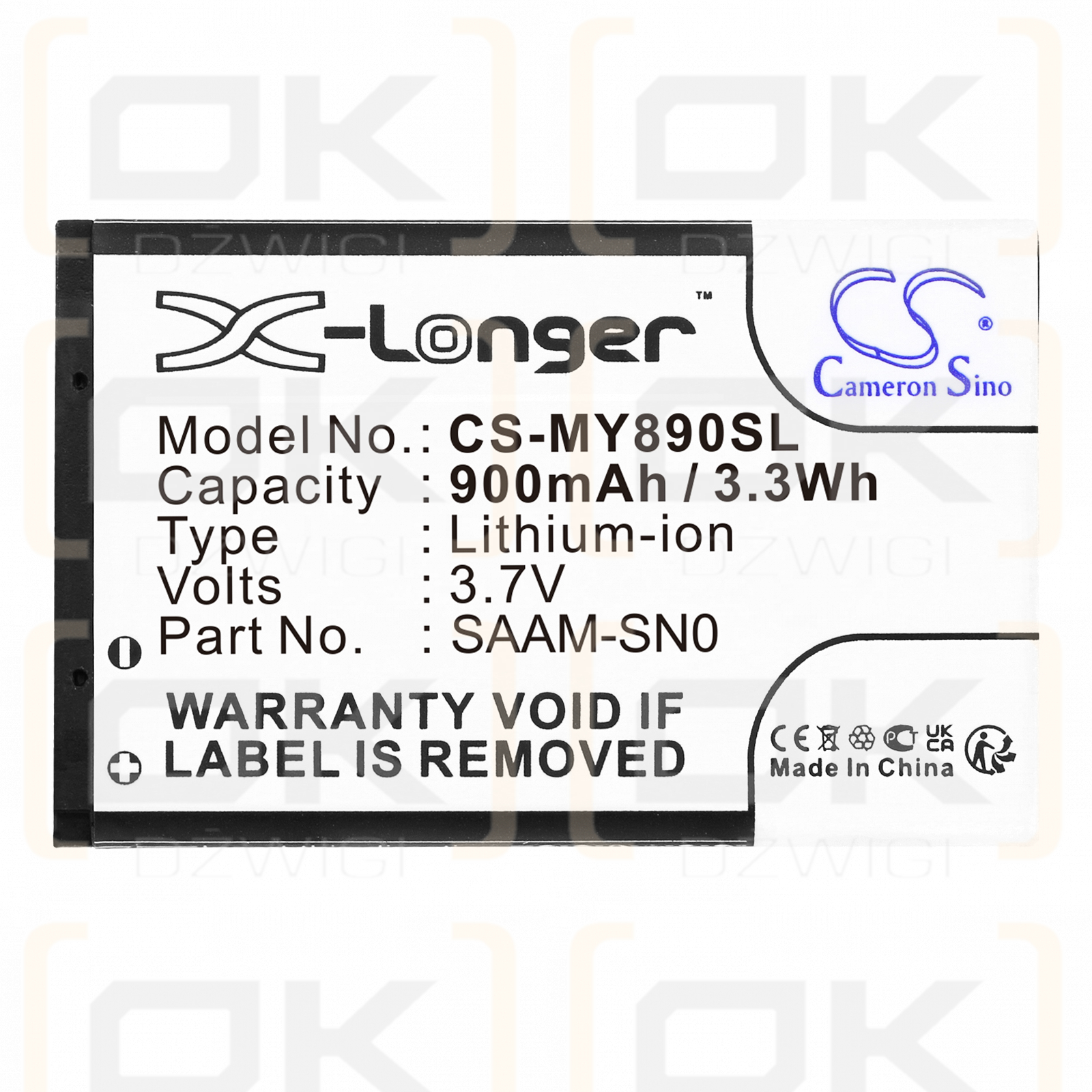 Sagem OT860 / SAAM-SN1 900mAh Li-ion 3.7V (Cameron Sino)