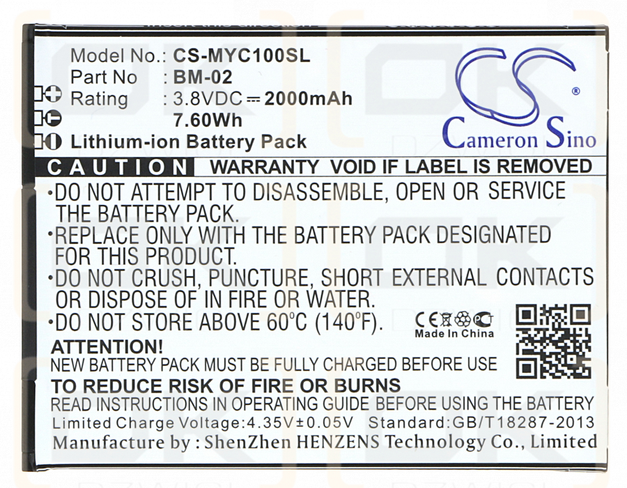 MyPhone Cube / BM-02 2000mAh Li-ion 3.8V (Cameron Sino)