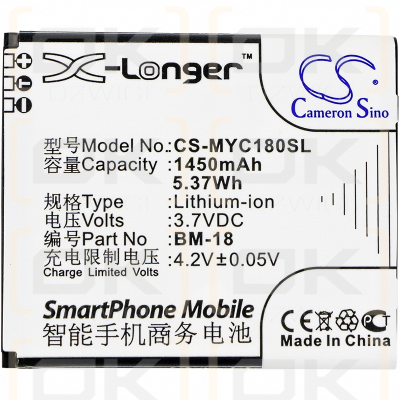 Ersatzakku für MyPhone C-Smart III / BM-18 1450 mAh Li-Ion 3,7 V (Cameron Sino)