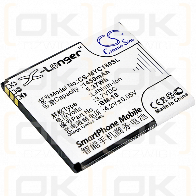 Ersatzakku für MyPhone C-Smart III / BM-18 1450 mAh Li-Ion 3,7 V (Cameron Sino)