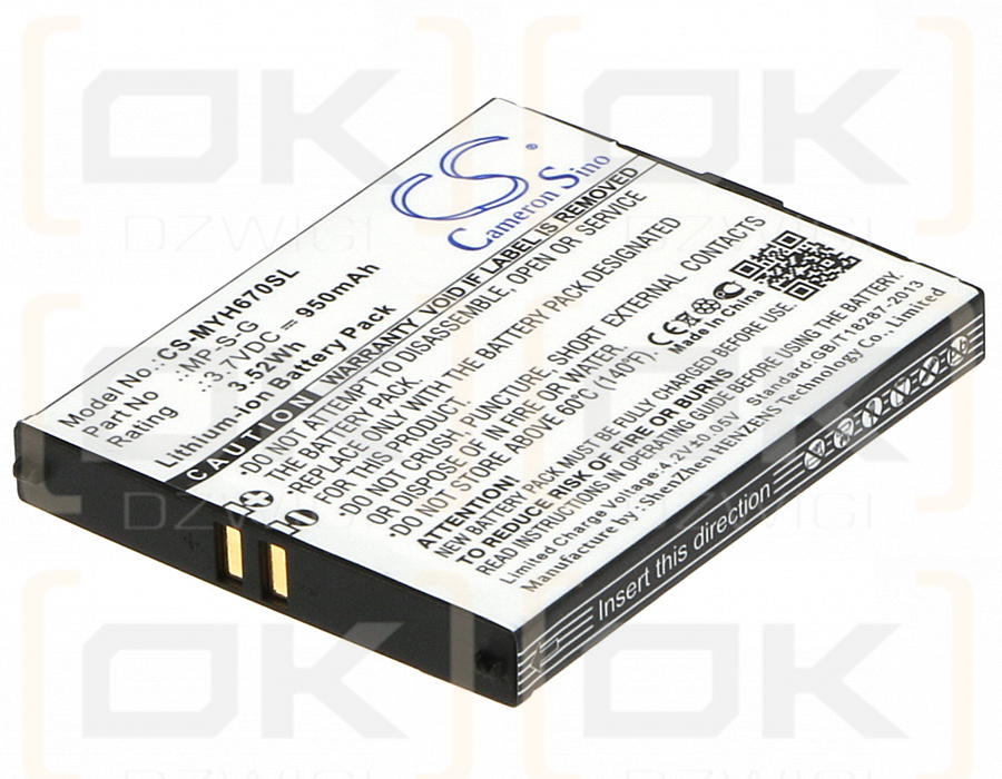 Myphone 6670 City / MP-SG 950 mAh Li-Ion 3,7 V (Cameron Sino)