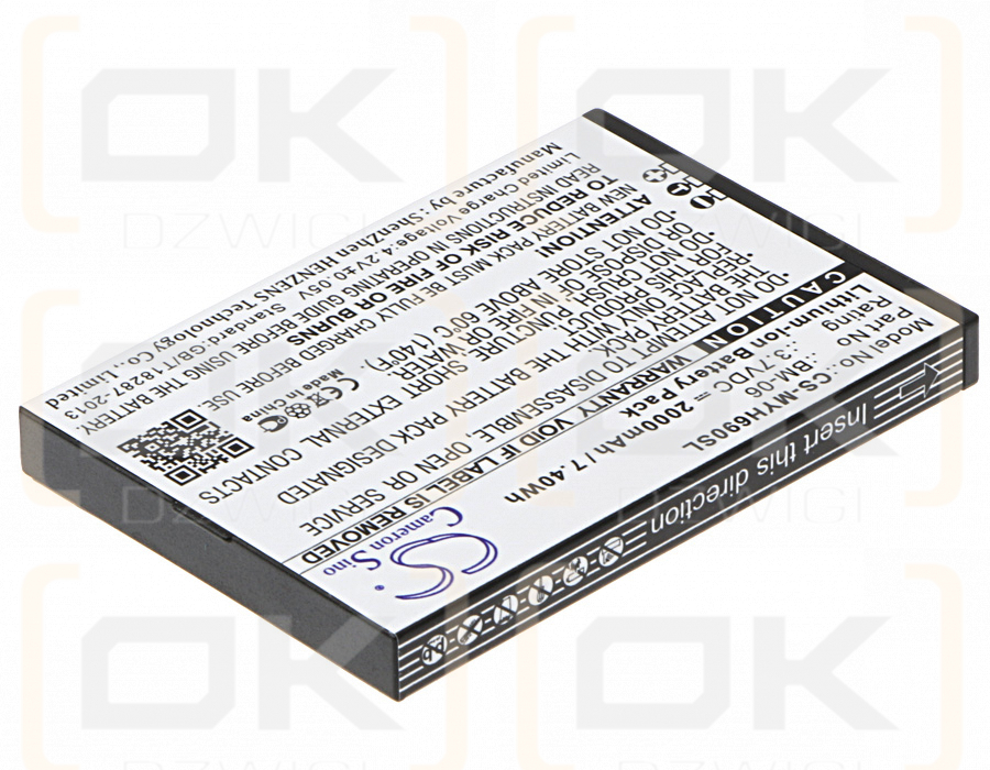 myPhone H-Smart / BM-06 2000 mAh Li-Ion 3,7 V (Cameron Sino)