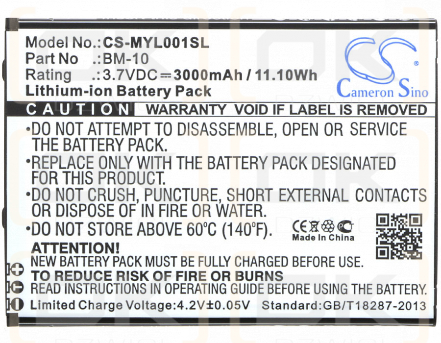 myPhone L-Line / BM-10 3000mAh Li-ion 3.7V (Cameron Sino)