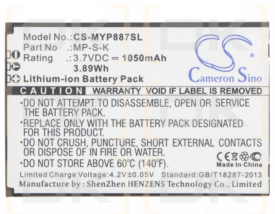 Myphone 8870 / MP-SK 1050 mAh Li-Ion 3,7 V (Cameron Sino)