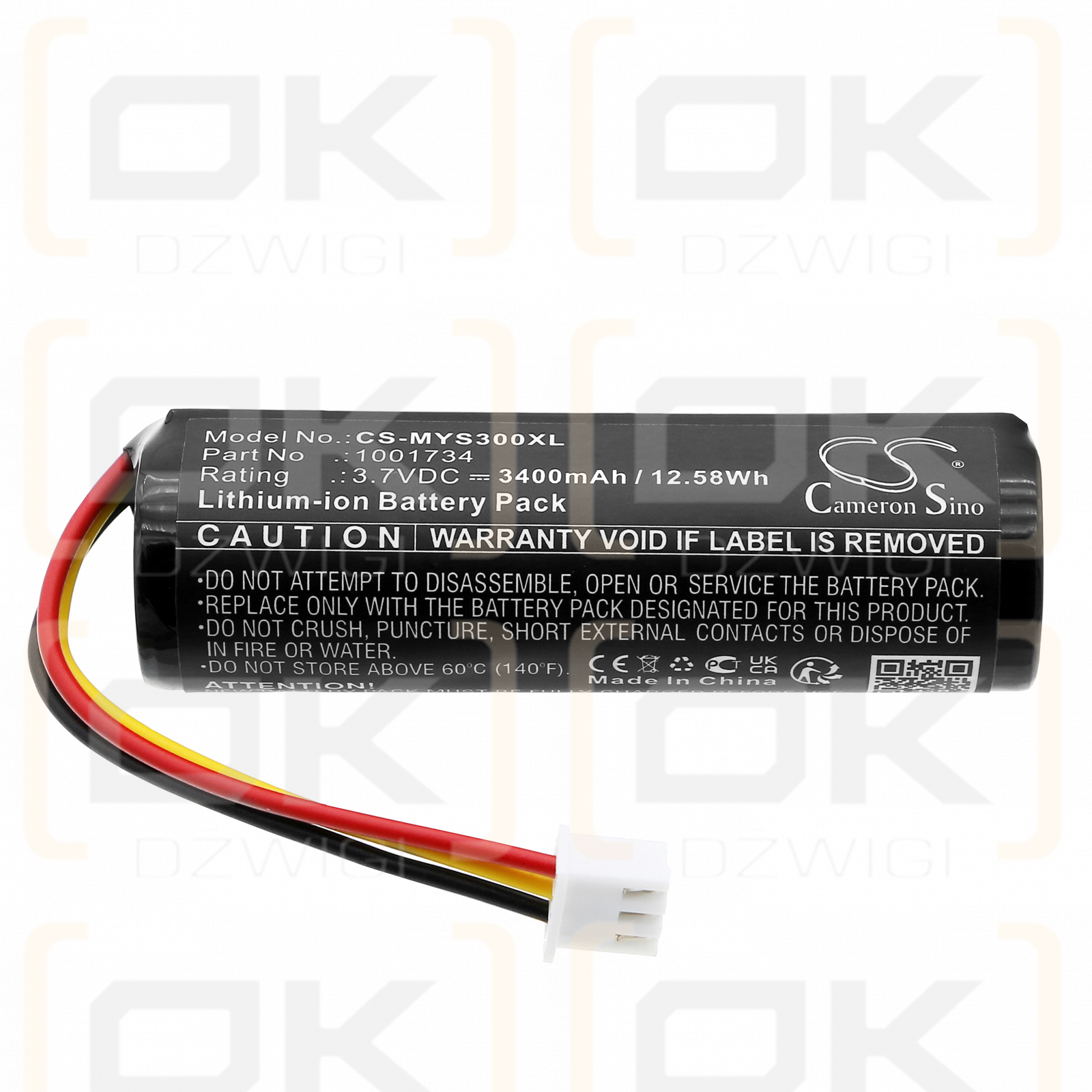 Envitec MySign S / 1001734 3400 mAh Li-ion 3.7 V (Cameron Sino)