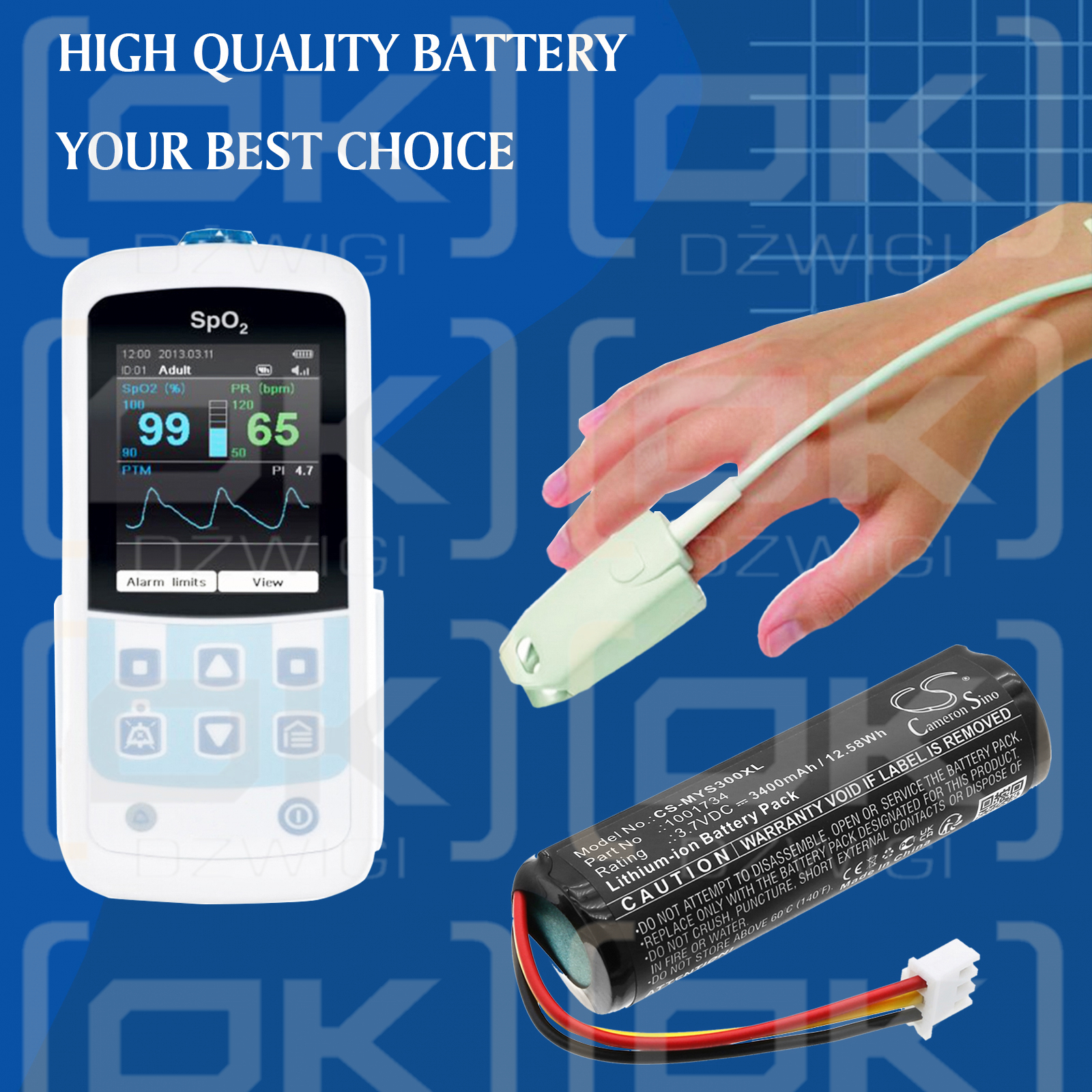 Envitec MySign S / 1001734 3400 mAh Li-ion 3.7 V (Cameron Sino)