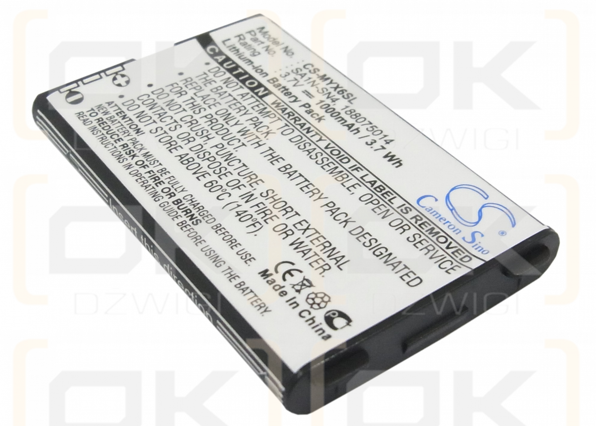 Sagem myXT Plus / SA1N-SN4 1000 mAh Li-Ion 3,7 V (Cameron Sino)